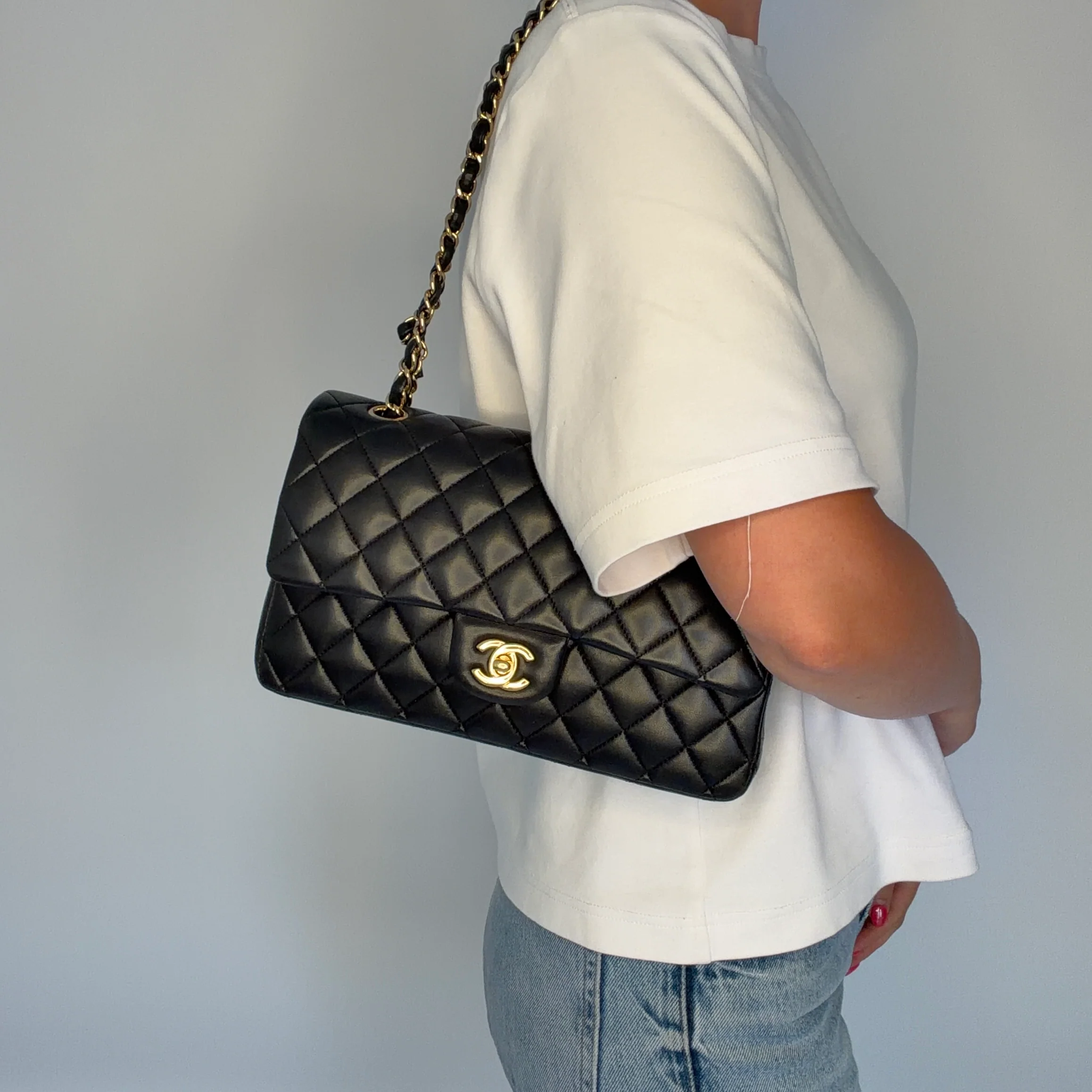 Chanel Classic Double Flap Medium Black GHW 2009/10 - Image 2