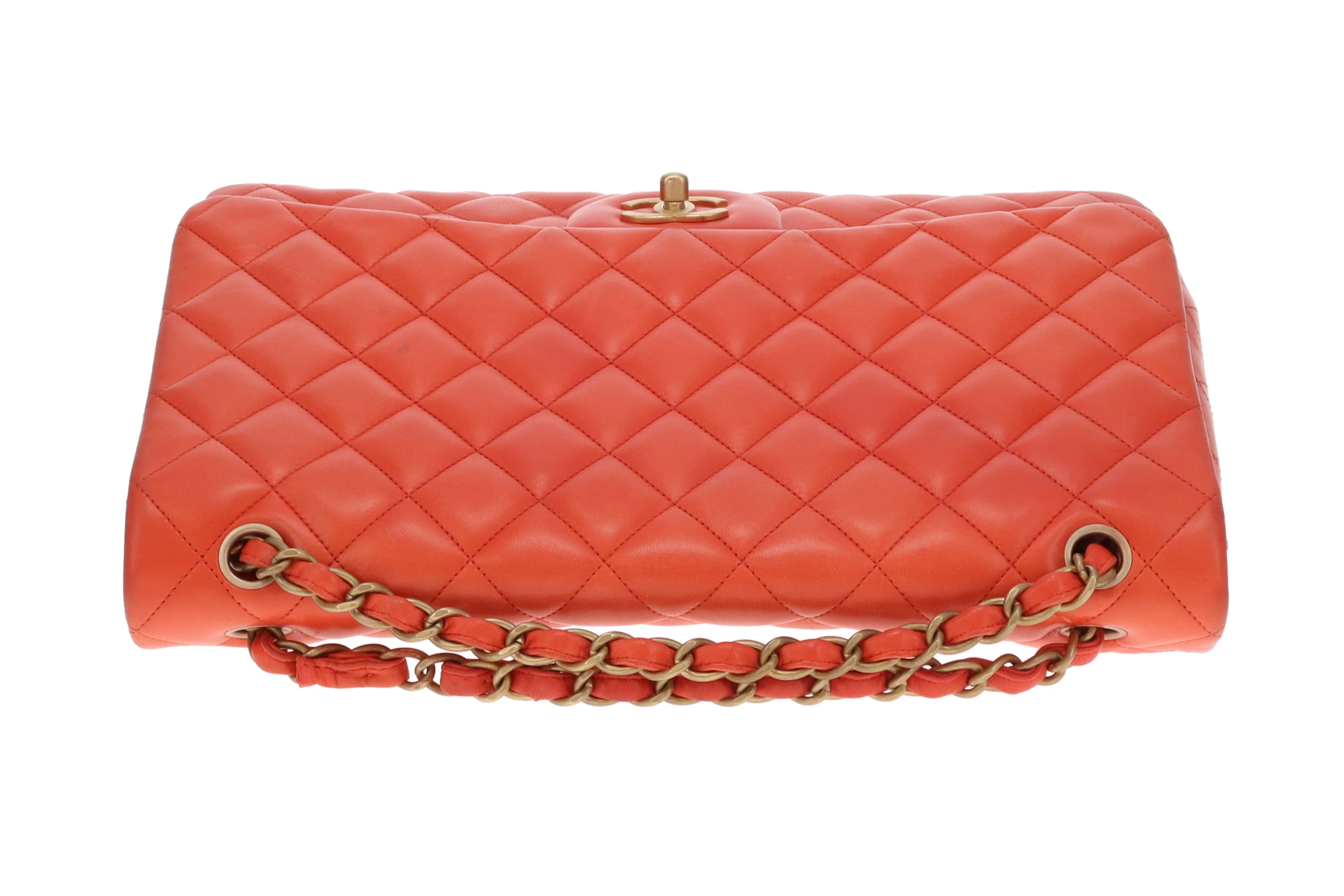 Chanel Classic Maxi Single Flap Coral Brushed GHW 2009/10 - Image 10