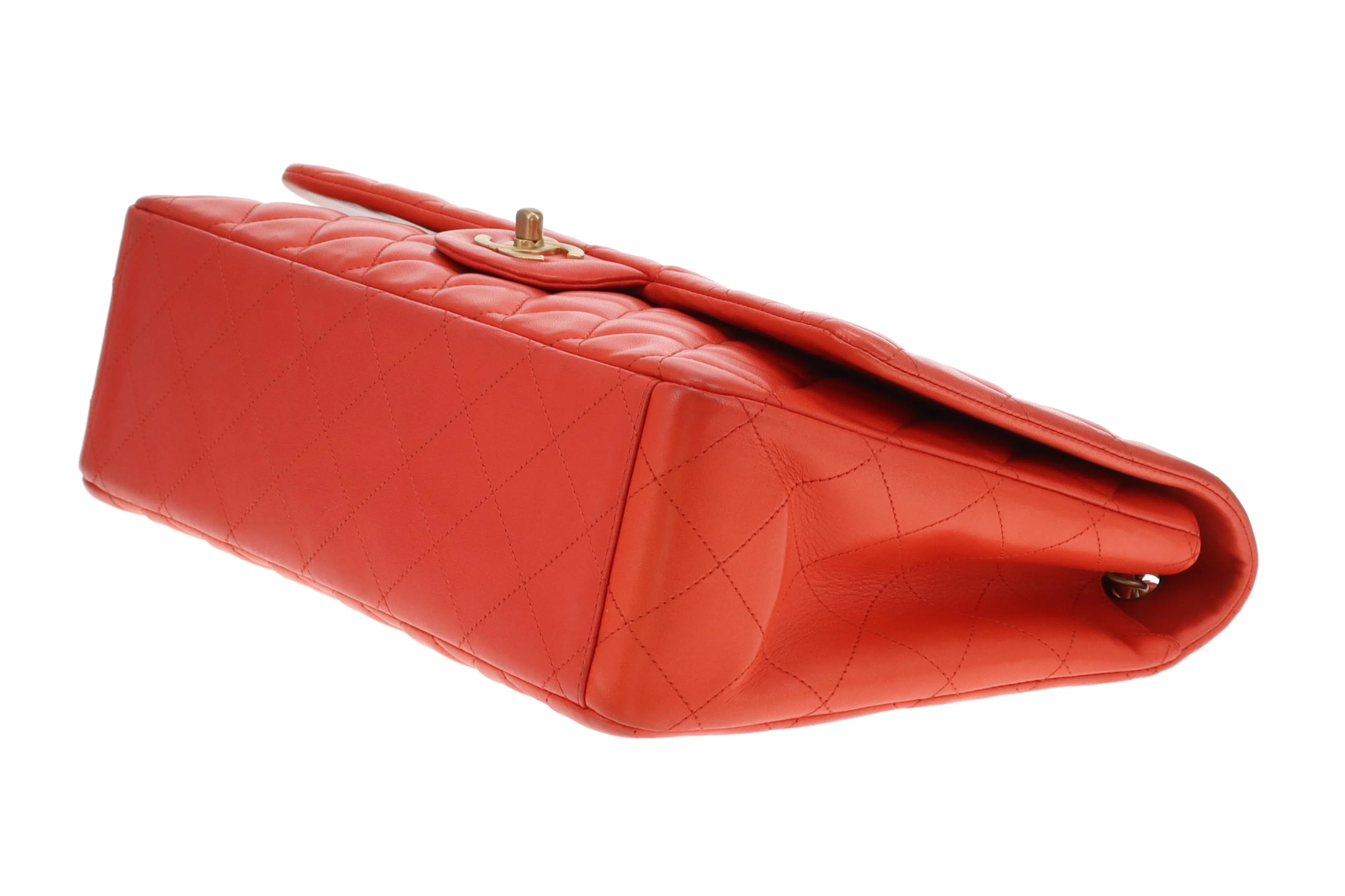 Chanel Classic Maxi Single Flap Coral Brushed GHW 2009/10 - Image 12