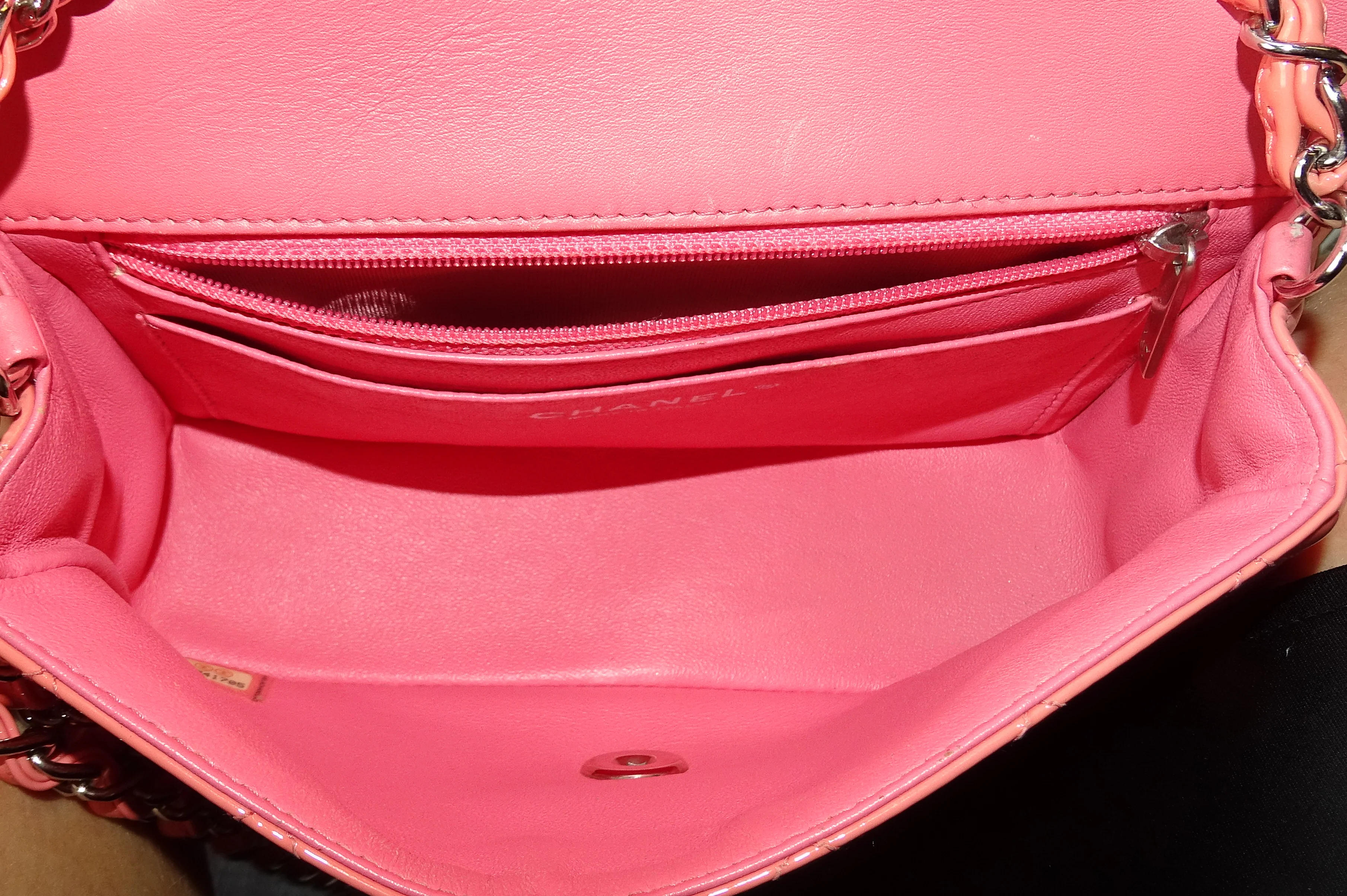 Chanel Classic Mini Rectangle Flap Pink Patent SHW 2015/16 - Image 13