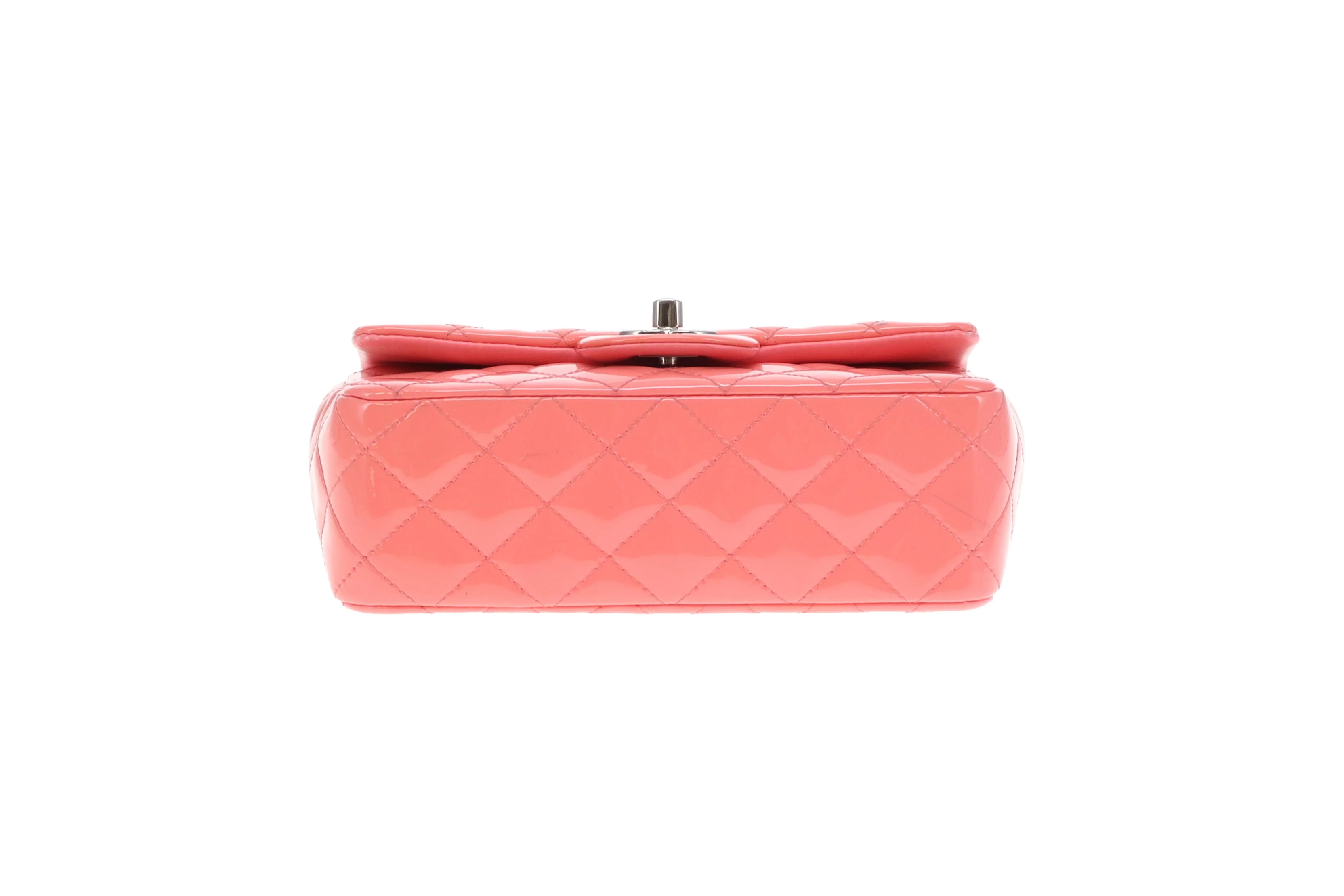 Chanel Classic Mini Rectangle Flap Pink Patent SHW 2015/16 - Image 6