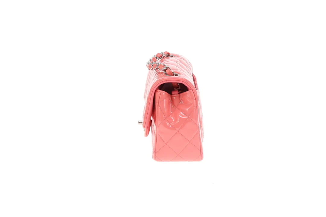 Chanel Classic Mini Rectangle Flap Pink Patent SHW 2015/16 - Image 9