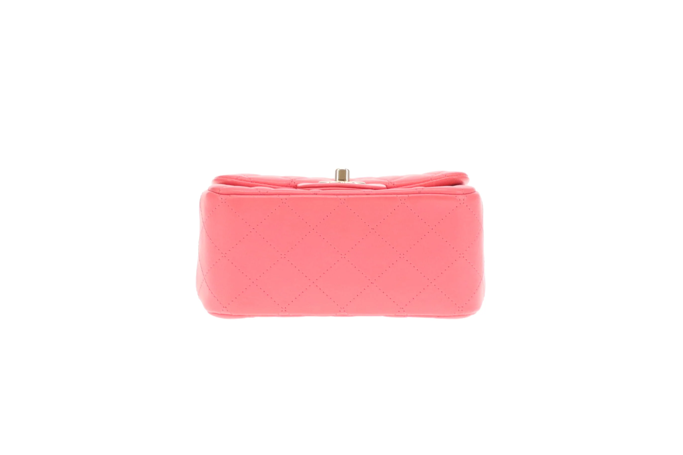 Chanel  Classic Flap Mini Square Pink Lambskin GHW 2020 - Image 11