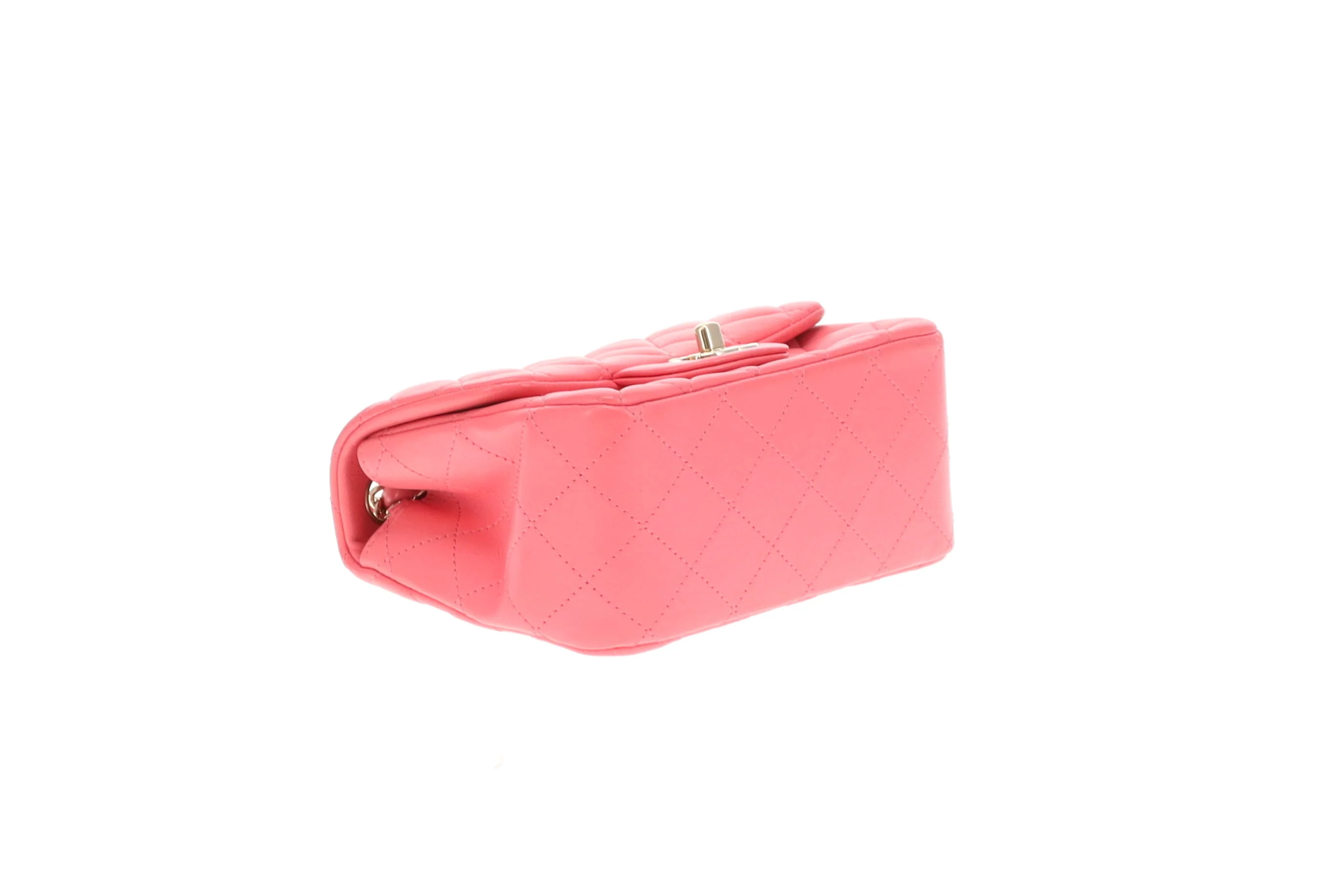 Chanel  Classic Flap Mini Square Pink Lambskin GHW 2020 - Image 12