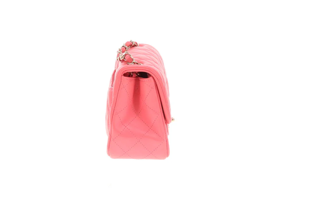 Chanel  Classic Flap Mini Square Pink Lambskin GHW 2020 - Image 8