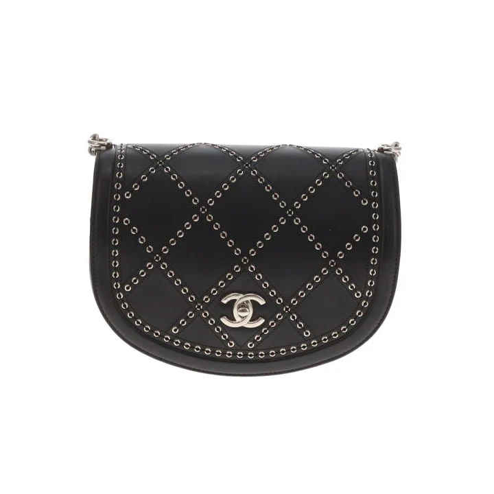 Chanel Coco Eyelets Flap Bag Black and SHW 2018