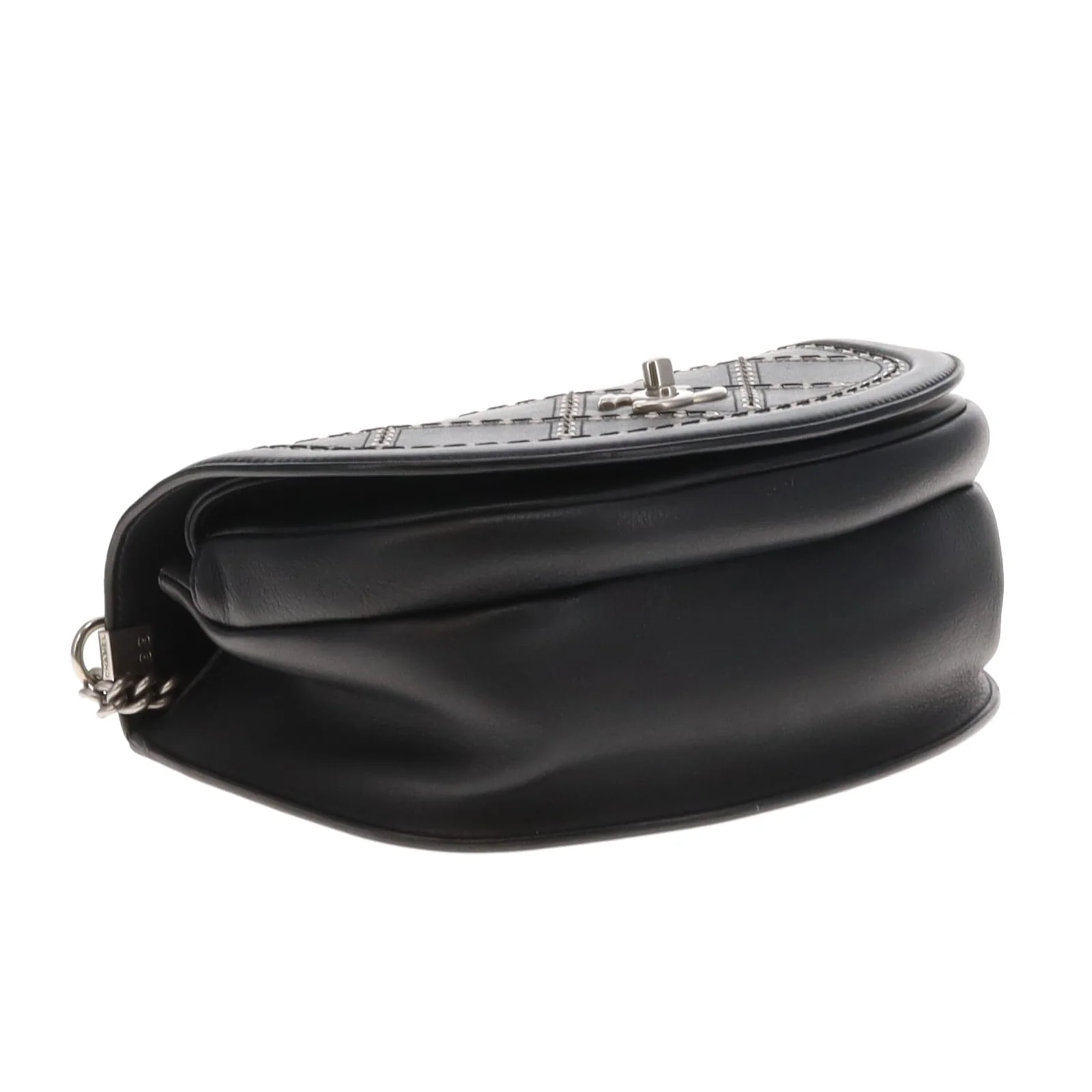 Chanel Coco Eyelets Flap Bag Black and SHW 2018 - Image 10