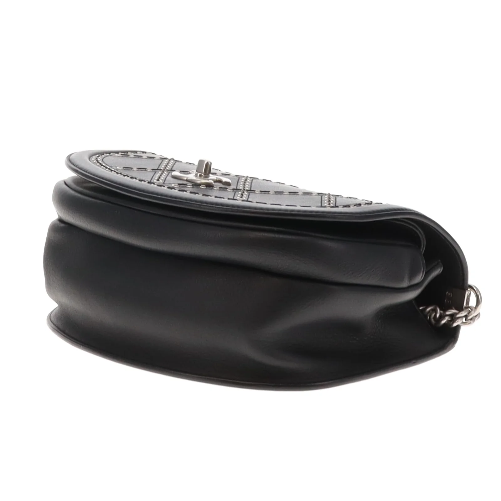 Chanel Coco Eyelets Flap Bag Black and SHW 2018 - Image 11