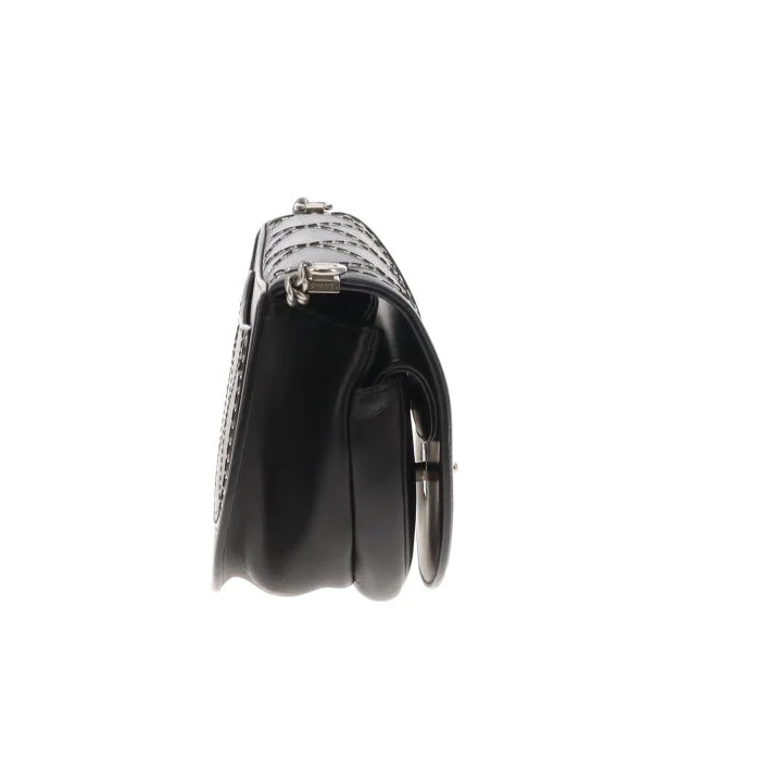 Chanel Coco Eyelets Flap Bag Black and SHW 2018 - Image 6