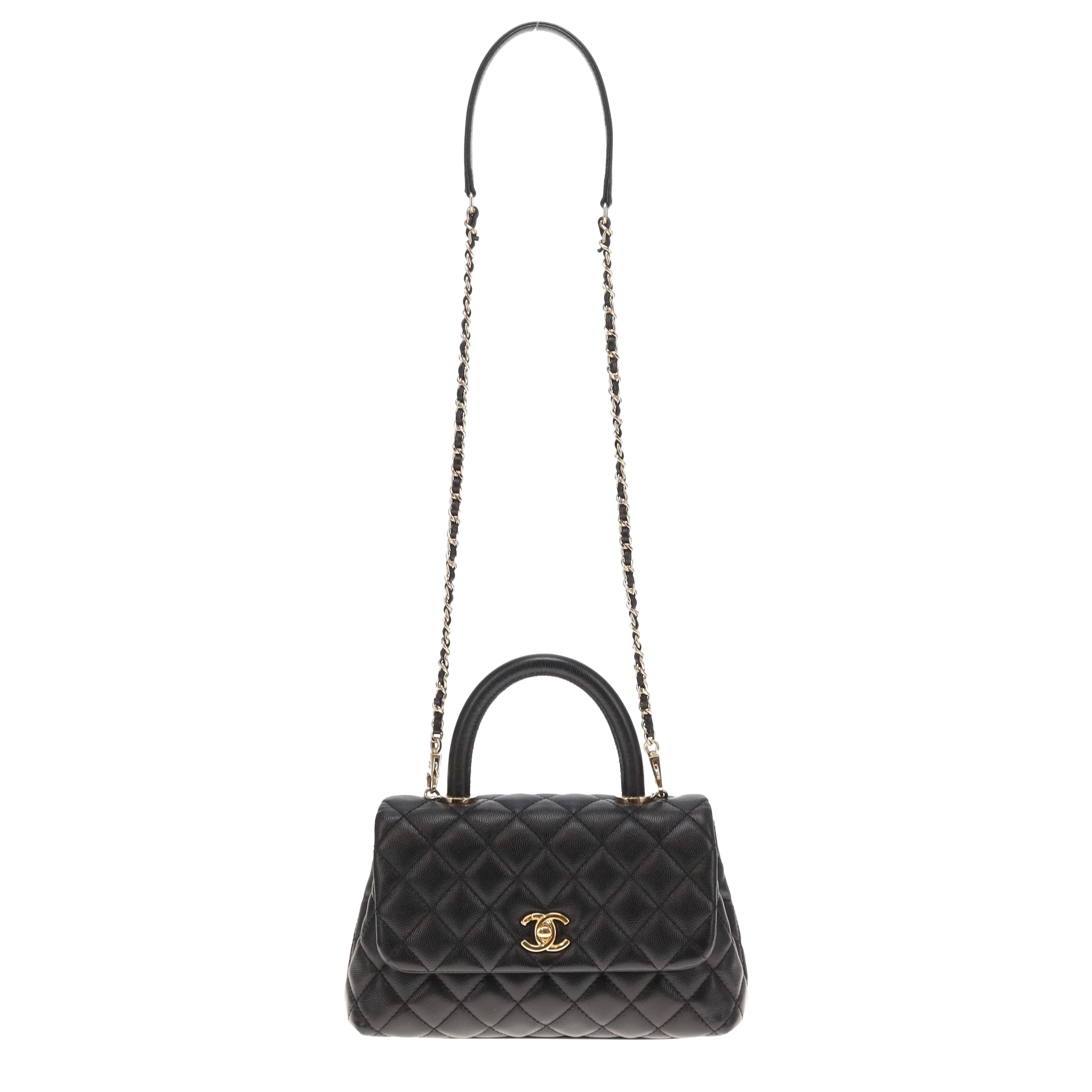 Chanel Coco Handle Small Black Caviar GHW 2020 - Image 14