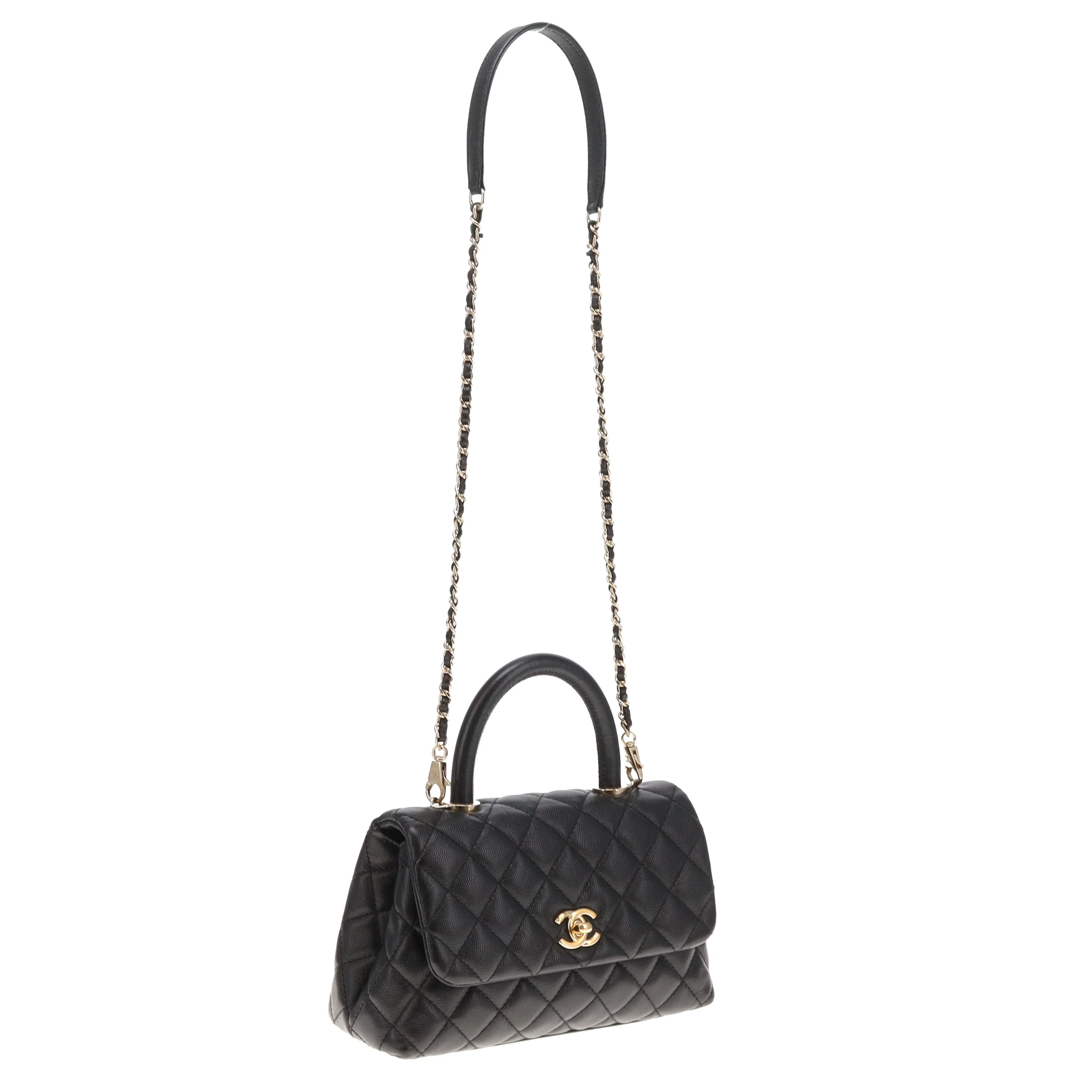 Chanel Coco Handle Small Black Caviar GHW 2020 - Image 3
