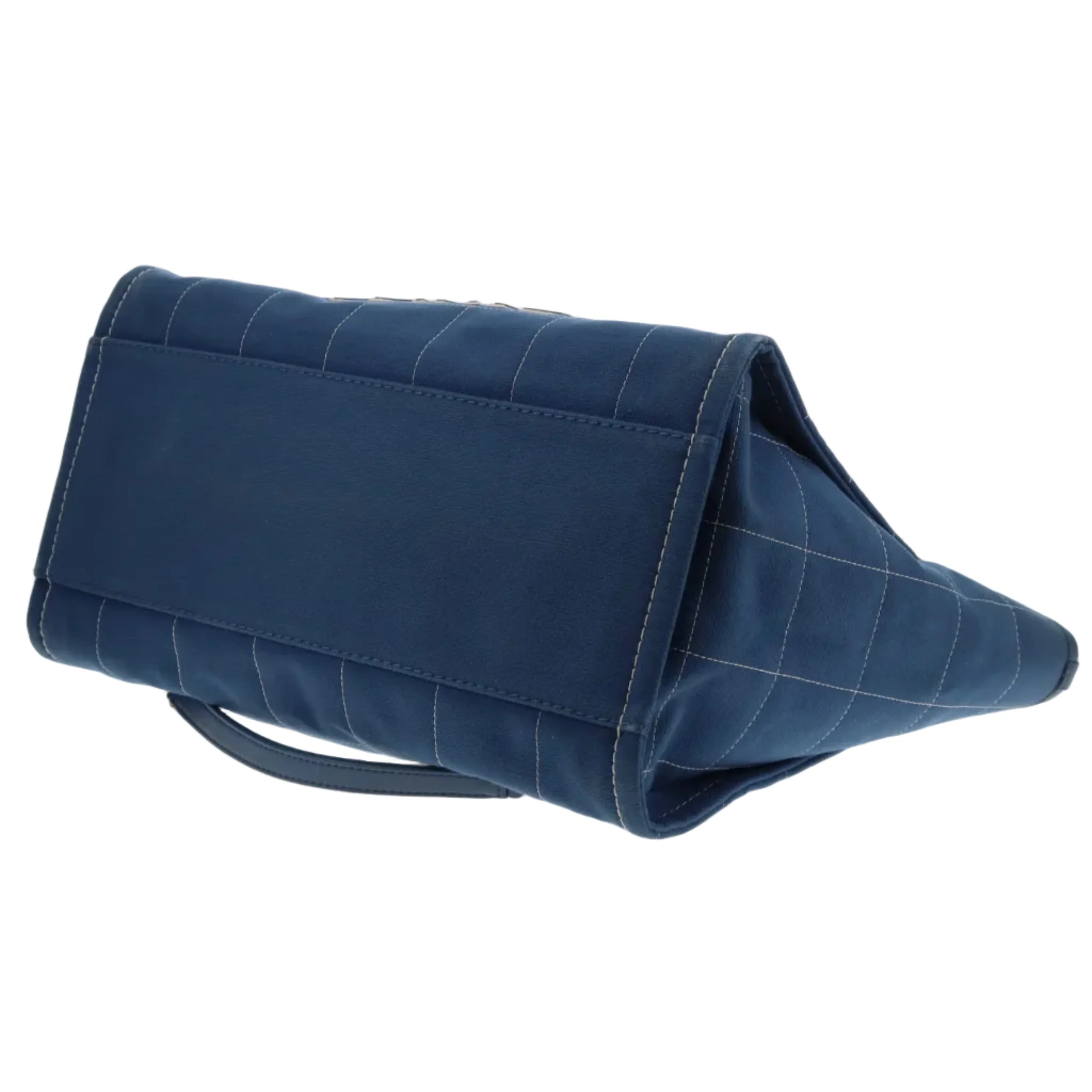 Chanel Deauville Large Denim Blue Shopping Tote 2023 - Image 12