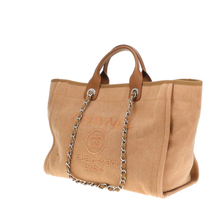 Chanel Deauville Tote Beige With Sequin Logo 23 Series - Image 13