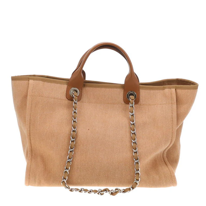 Chanel Deauville Tote Beige With Sequin Logo 23 Series - Image 7