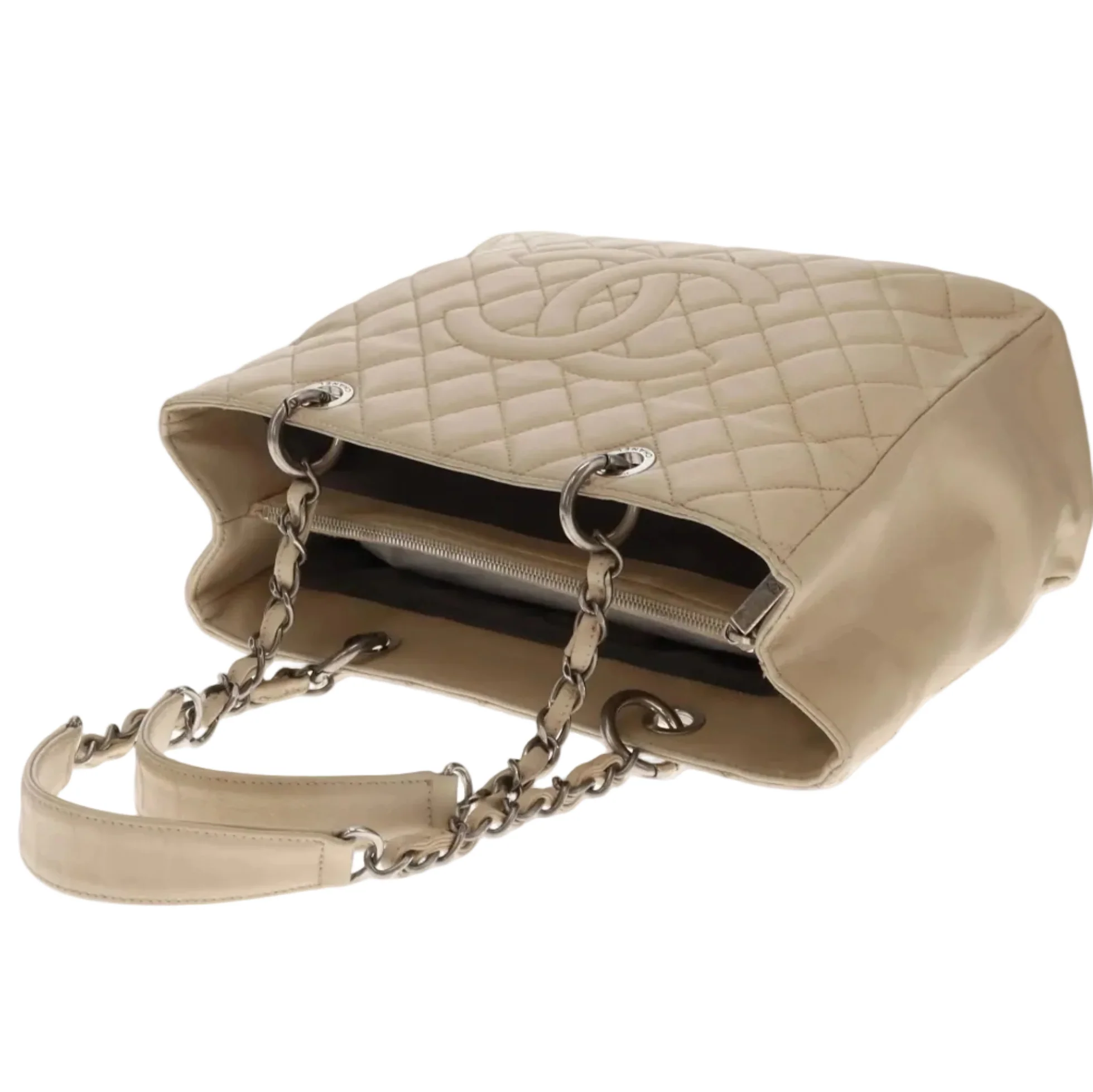 Chanel GST Light Beige New Model With Ruthenium Hardware 2009 - Image 11