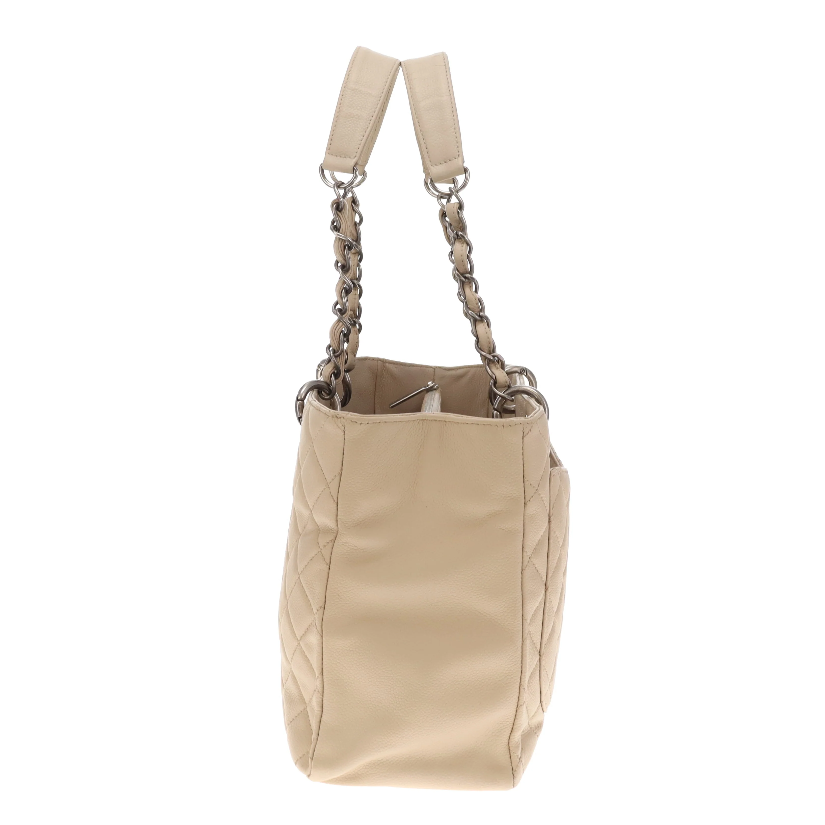 Chanel GST Light Beige New Model With Ruthenium Hardware 2009 - Image 7