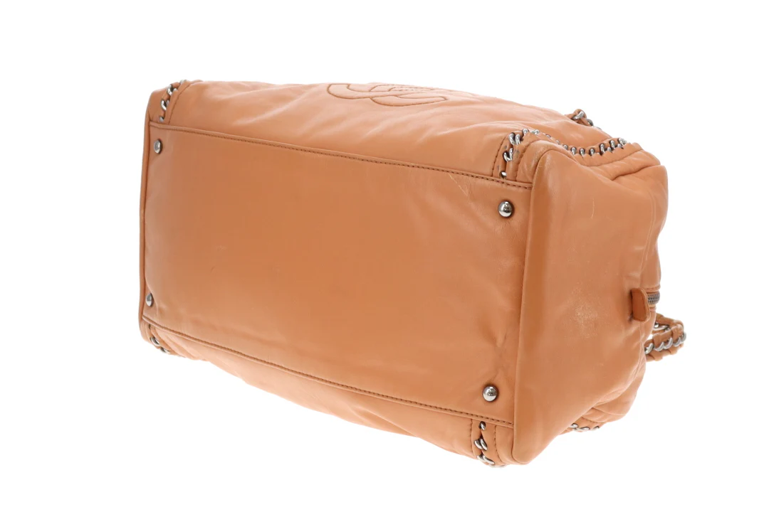 Chanel Luxe Ligne Bowling Bag Tan SHW 2005/06 - Image 10