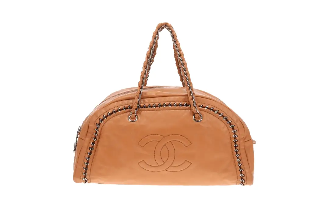 Chanel Luxe Ligne Bowling Bag Tan SHW 2005/06 - Image 3