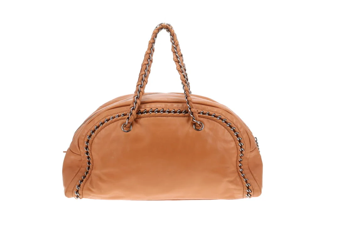 Chanel Luxe Ligne Bowling Bag Tan SHW 2005/06 - Image 6