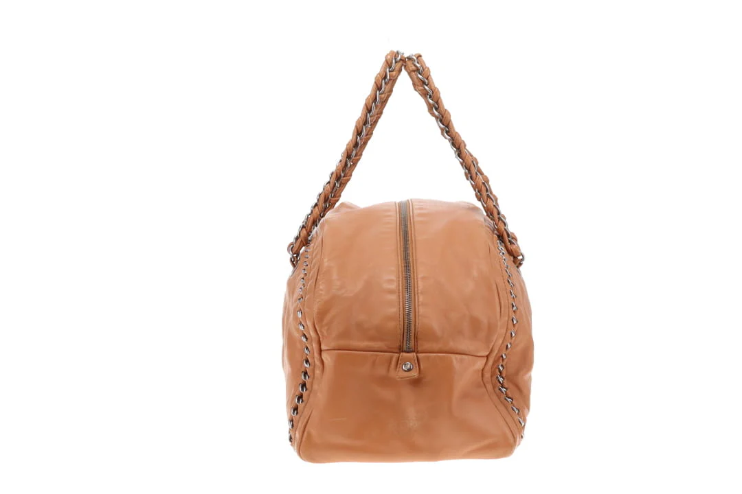 Chanel Luxe Ligne Bowling Bag Tan SHW 2005/06 - Image 7
