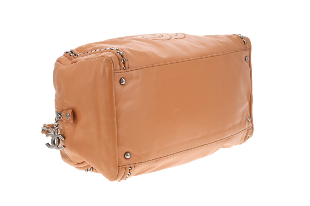 Chanel Luxe Ligne Bowling Bag Tan SHW 2005/06 - Image 9