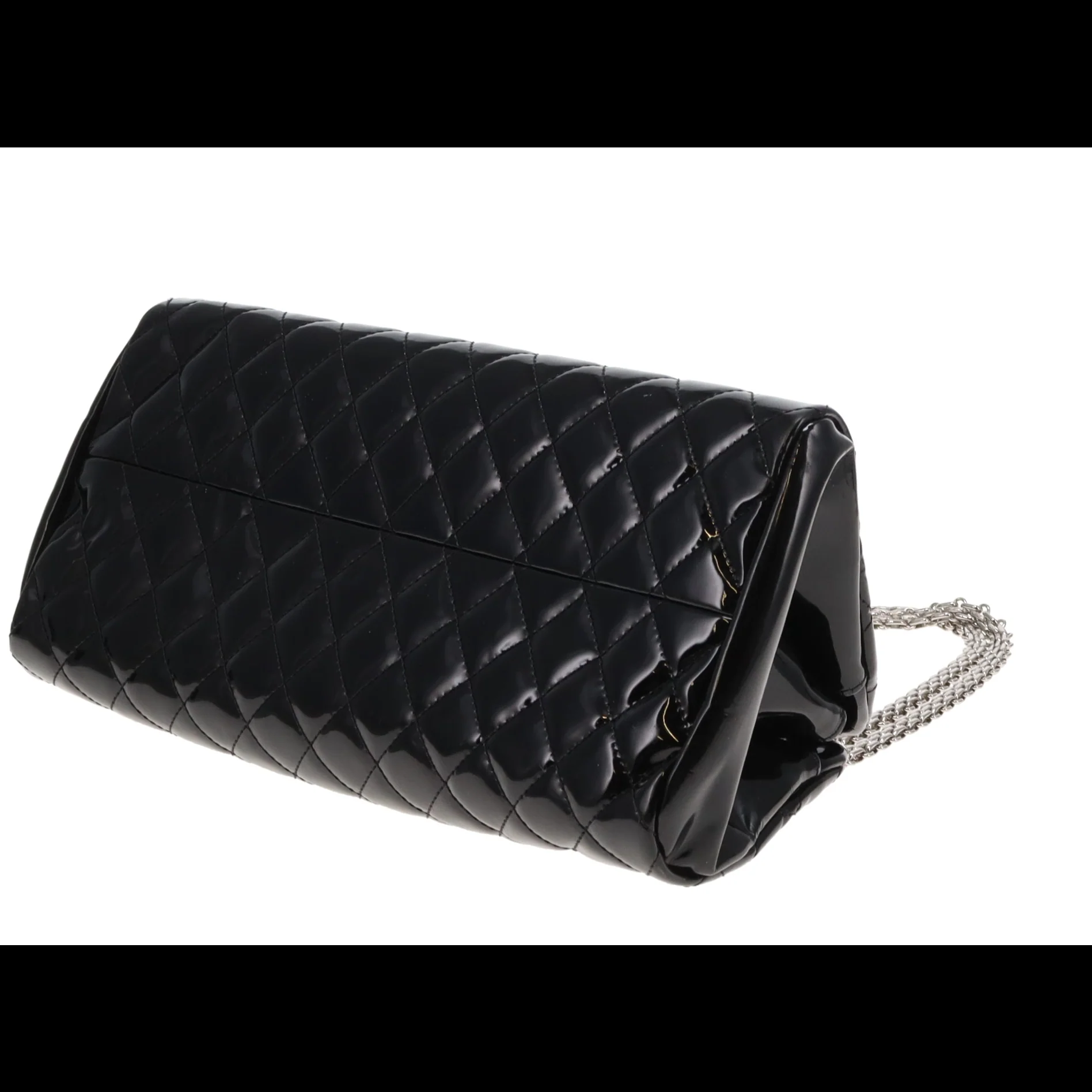 Chanel Mademoiselle Bowling Bag Black Patent Leather SHW 2011 - Image 10