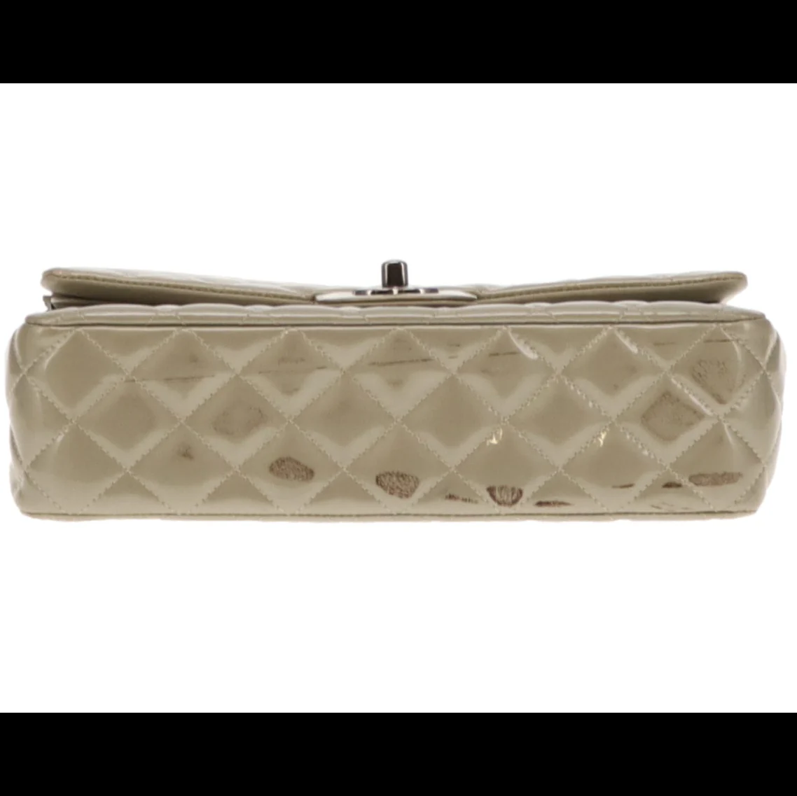 Chanel Classic Medium Double Flap Metallic Sage Green Patent GMH 2012/13 - Image 17