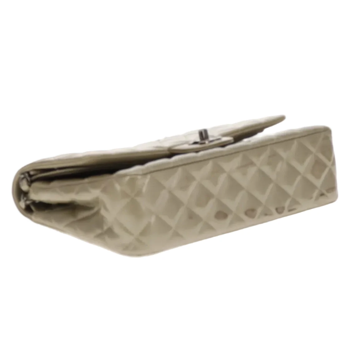 Chanel Classic Medium Double Flap Metallic Sage Green Patent GMH 2012/13 - Image 18