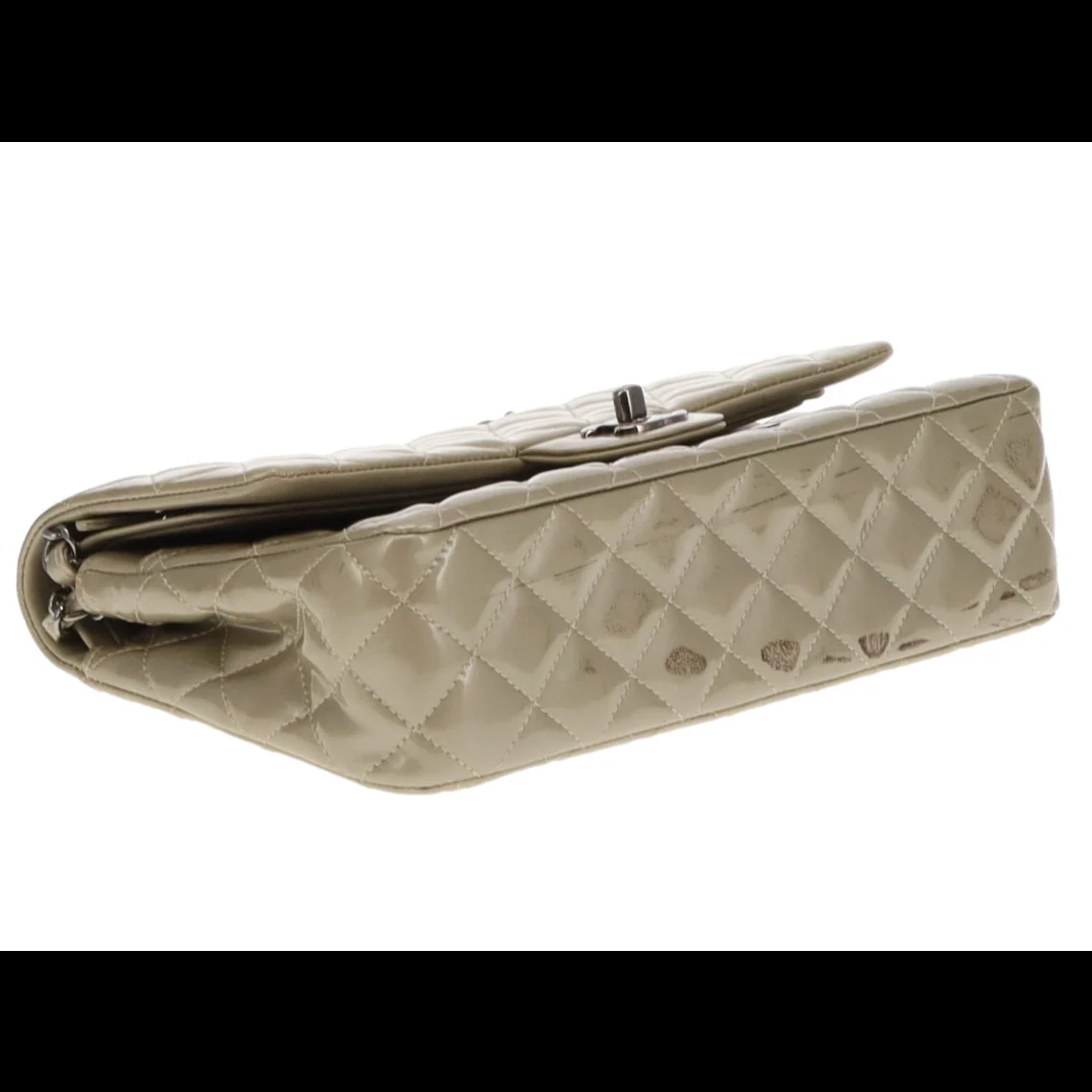 Chanel Classic Medium Double Flap Metallic Sage Green Patent GMH 2012/13 - Image 19