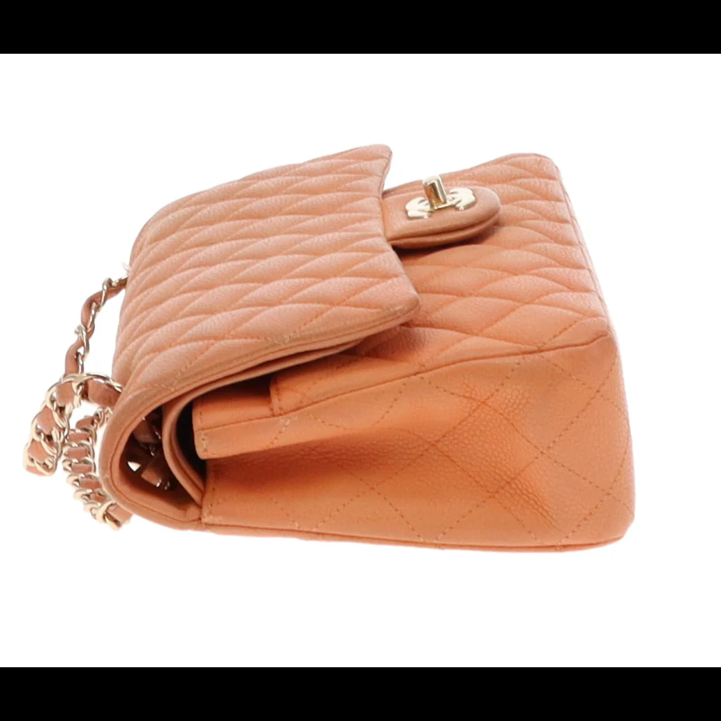 Chanel Classic Medium Double Flap Peach Caviar Leather GH 2012 - Image 14