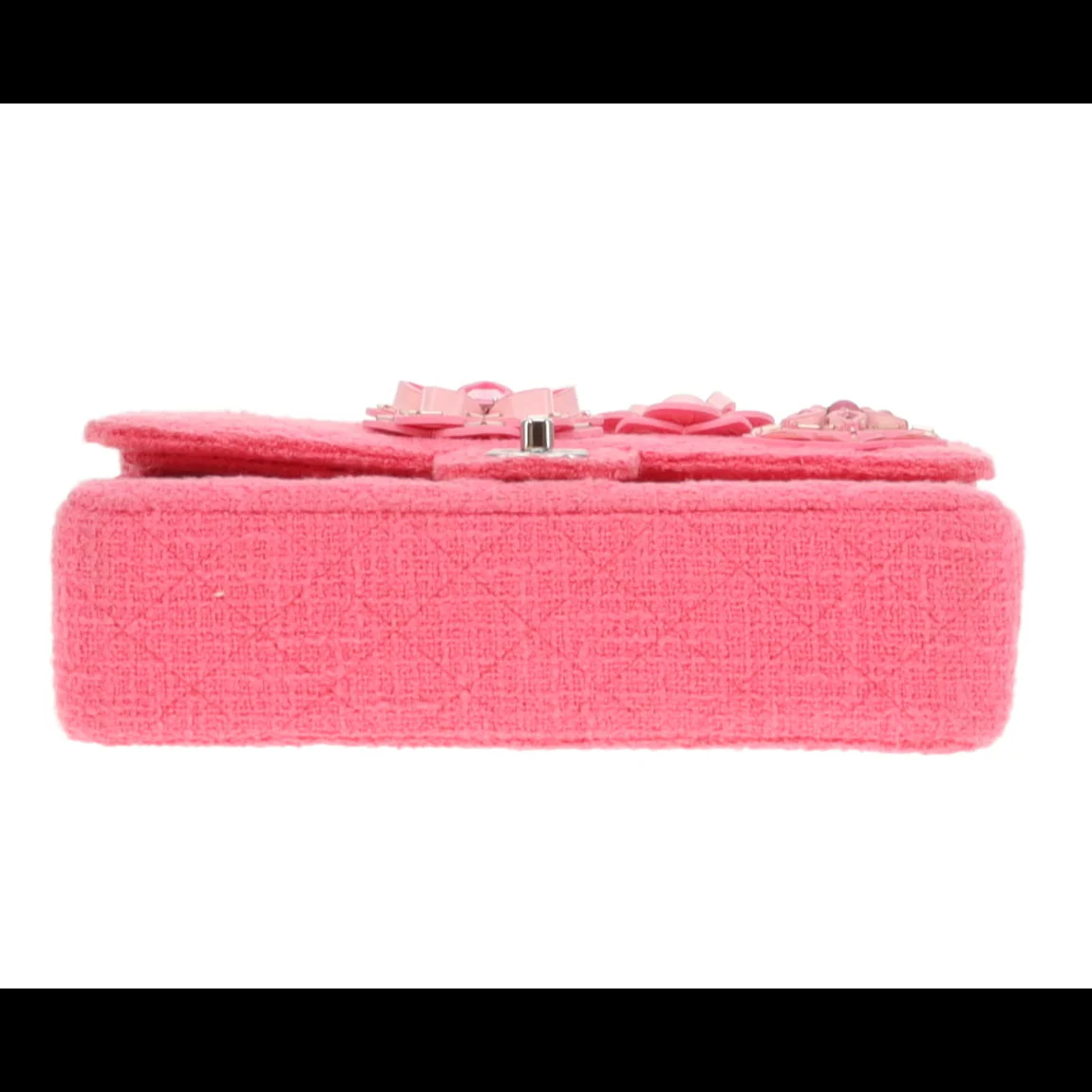 Chanel Pink 2016C Tweed Medium Double Flap Bag Very Rare - Image 7