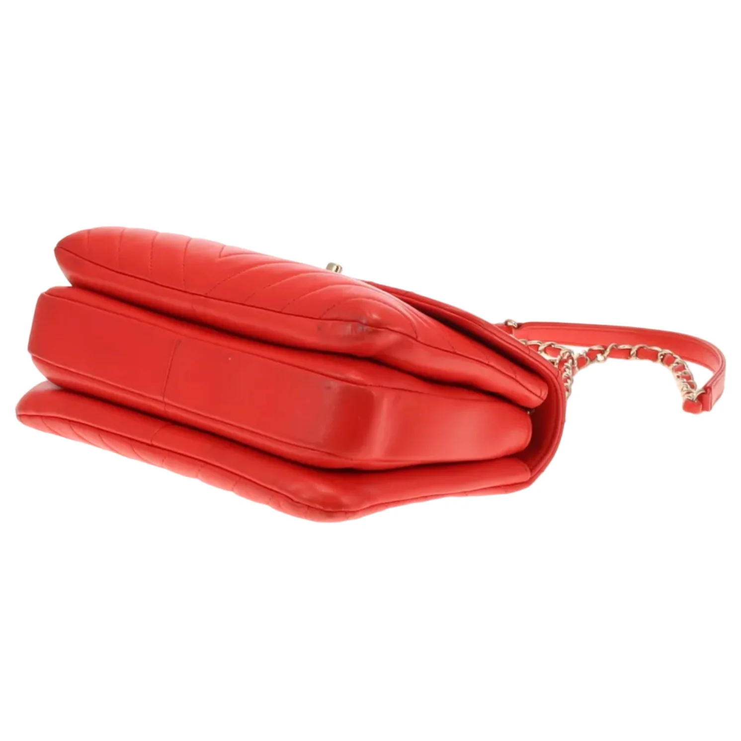 Chanel Trendy Small CC Top Handle Red Chevron 2019 - Image 11