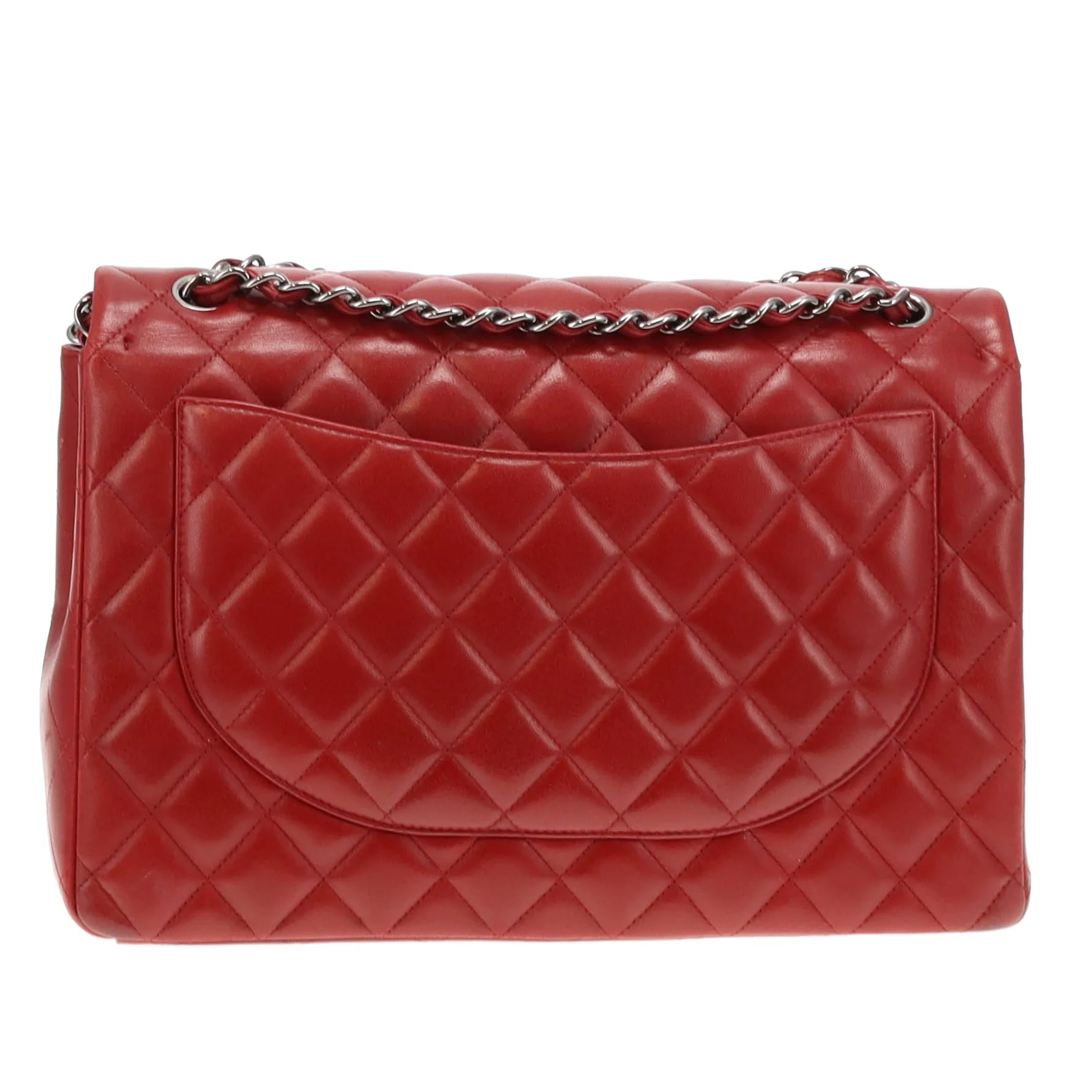 Chanel Classic Maxi Double Flap Rouge Leather SH 2013/14 - Image 10