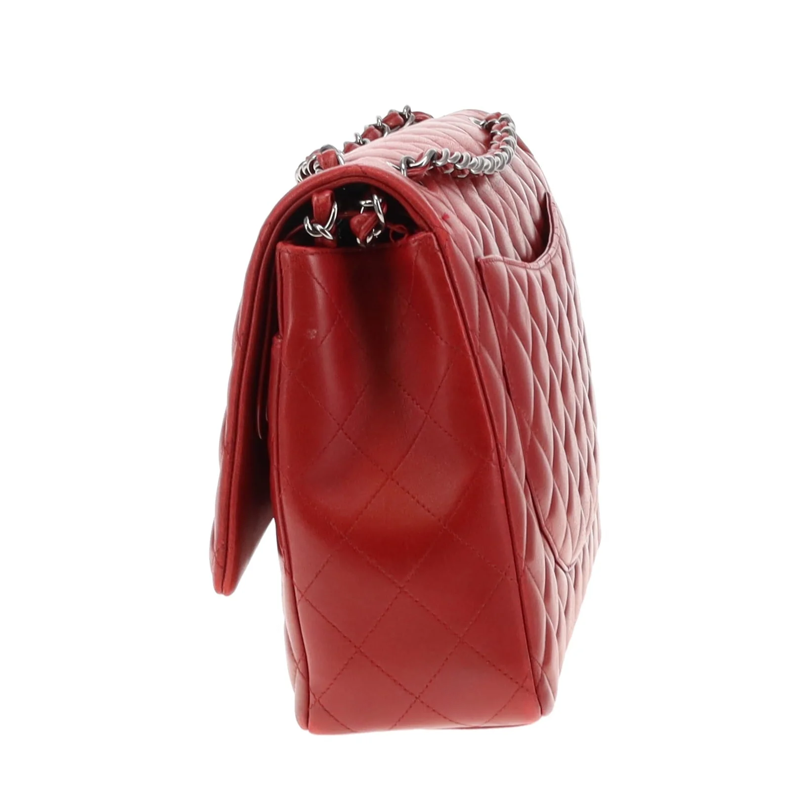 Chanel Classic Maxi Double Flap Rouge Leather SH 2013/14 - Image 11