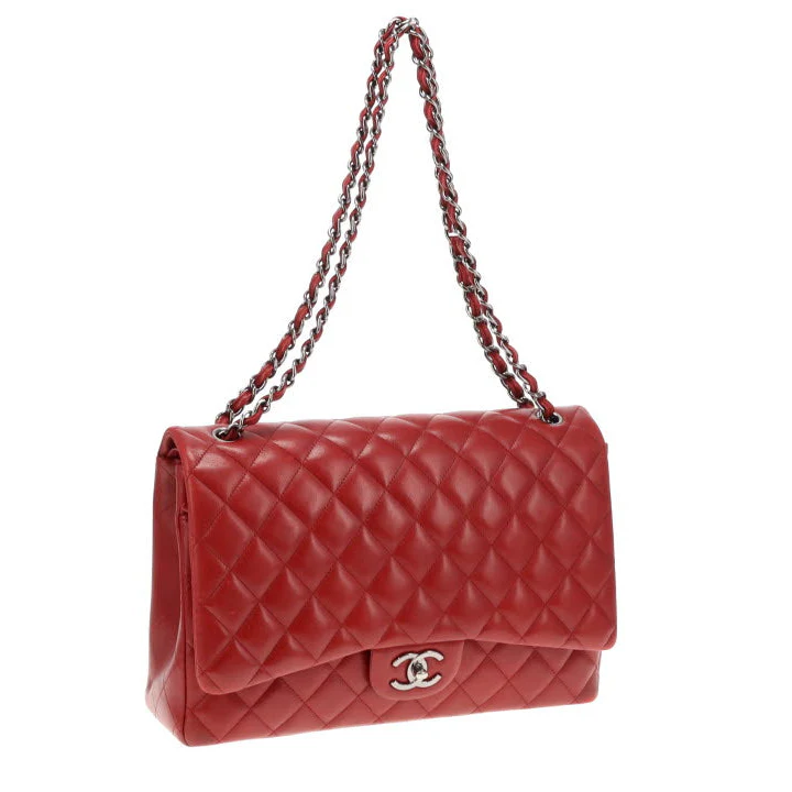 Chanel Classic Maxi Double Flap Rouge Leather SH 2013/14 - Image 16