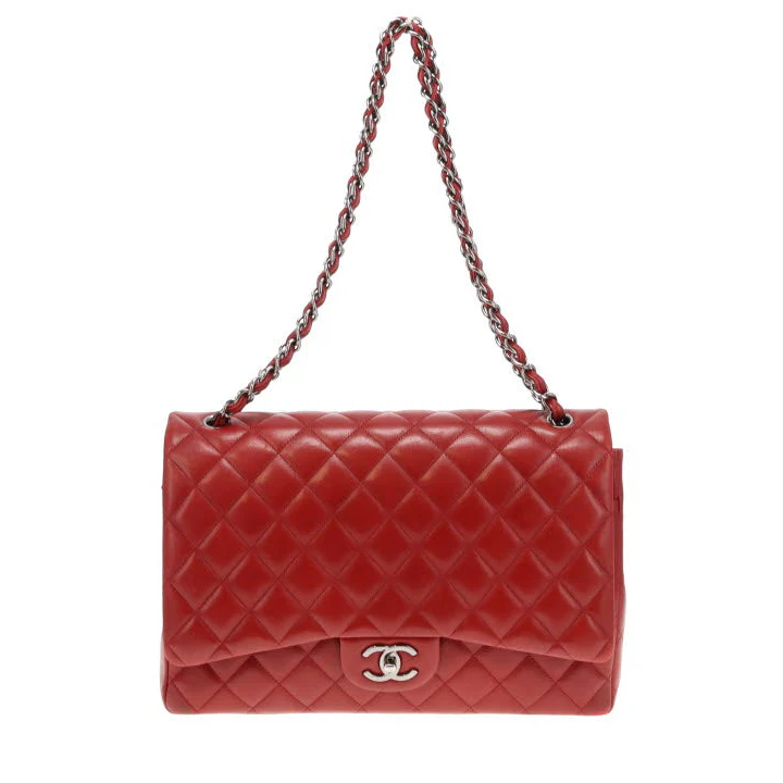 Chanel Classic Maxi Double Flap Rouge Leather SH 2013/14 - Image 7