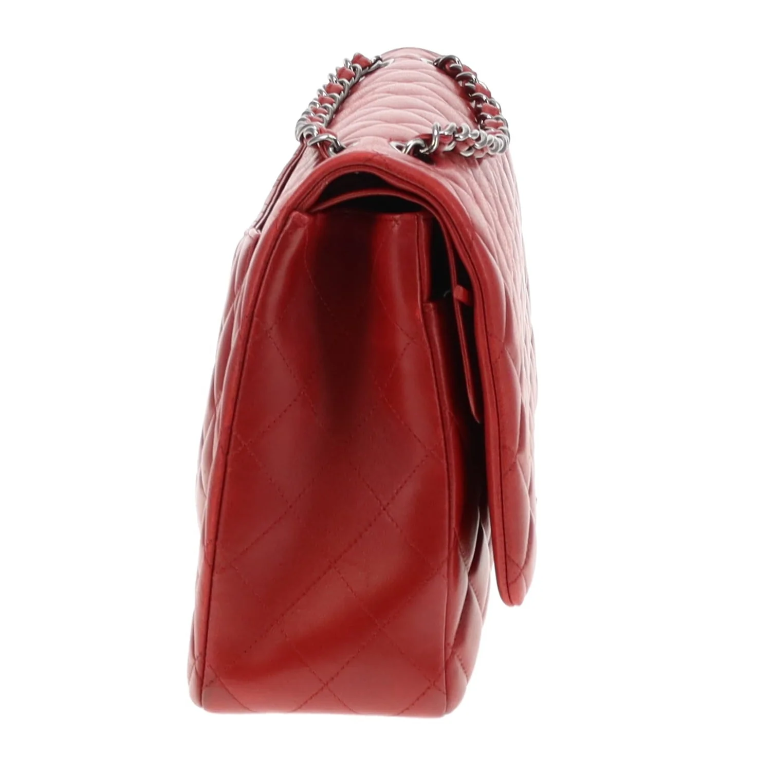 Chanel Classic Maxi Double Flap Rouge Leather SH 2013/14 - Image 9
