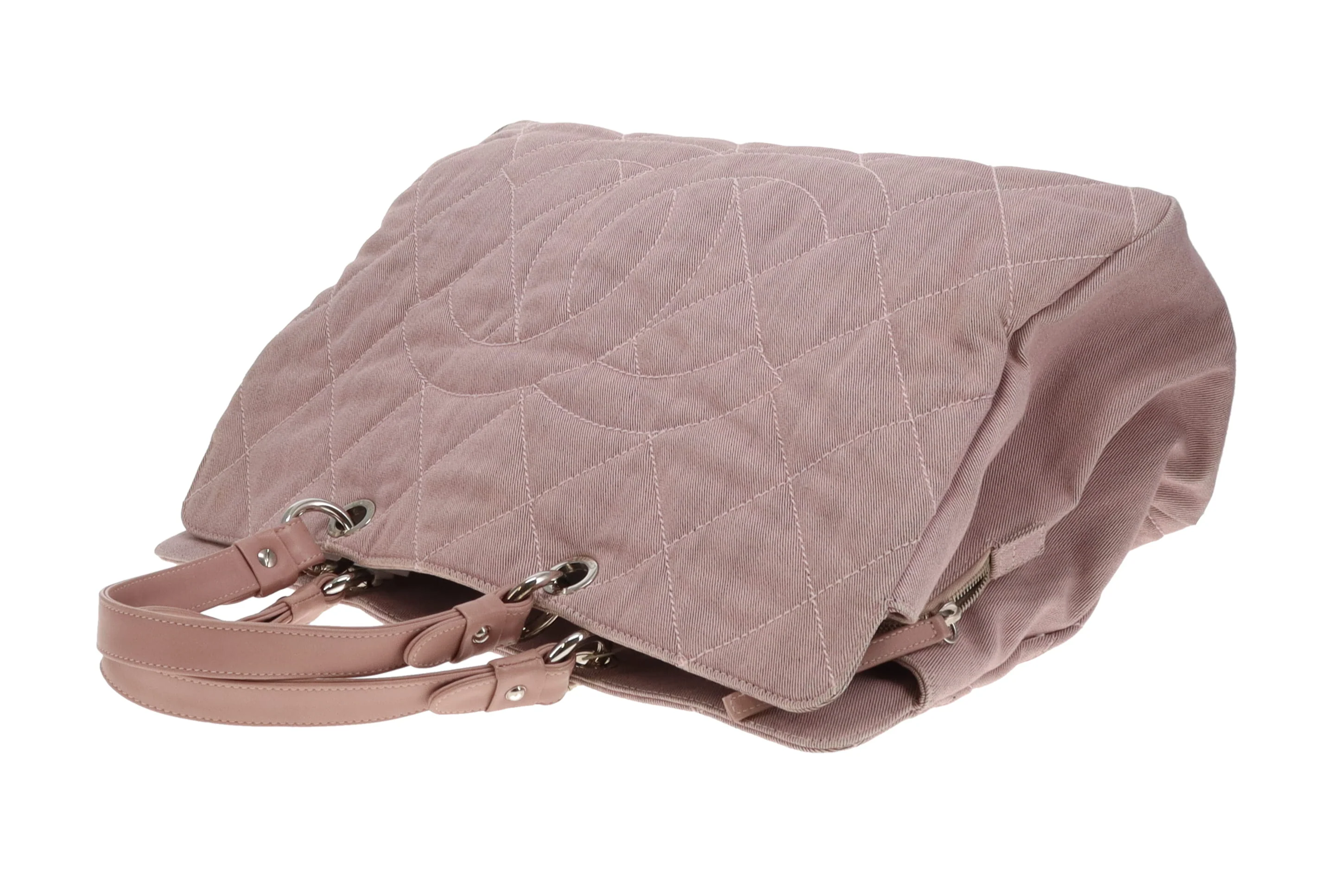 Chanel Tote Large Quilted Denim Pink 2008/09 - Image 12