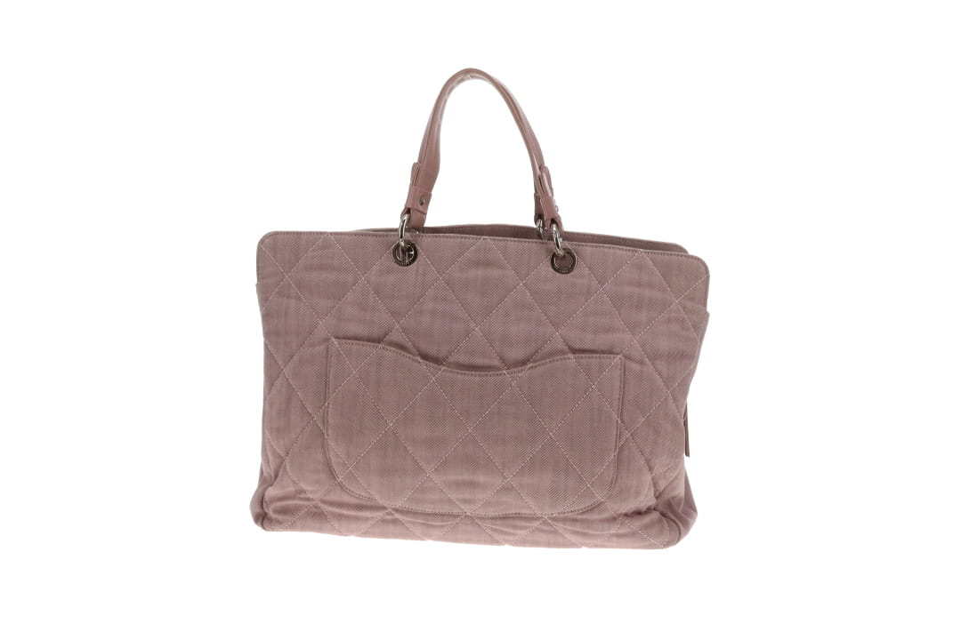 Chanel Tote Large Quilted Denim Pink 2008/09 - Image 6