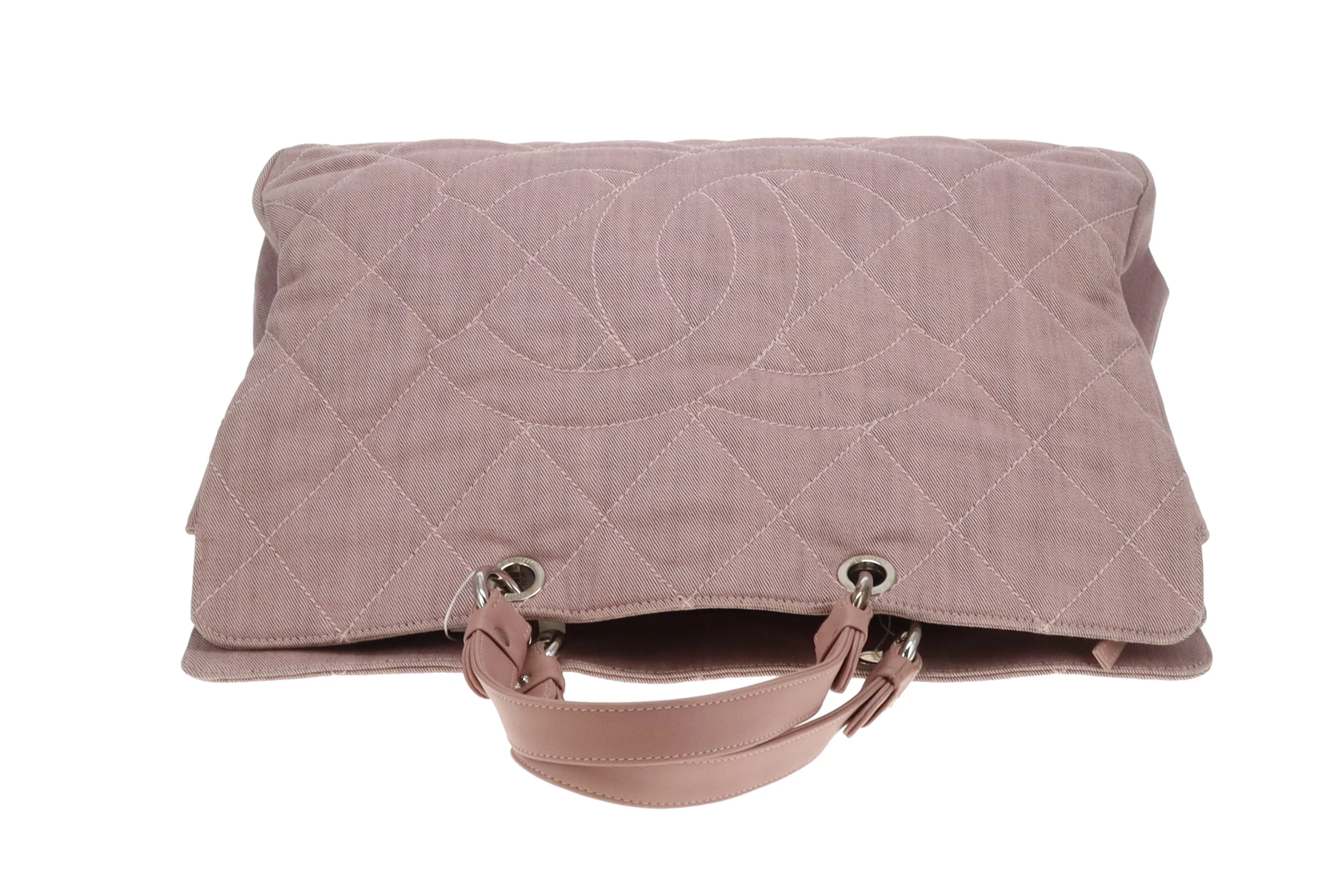 Chanel Tote Large Quilted Denim Pink 2008/09 - Image 8