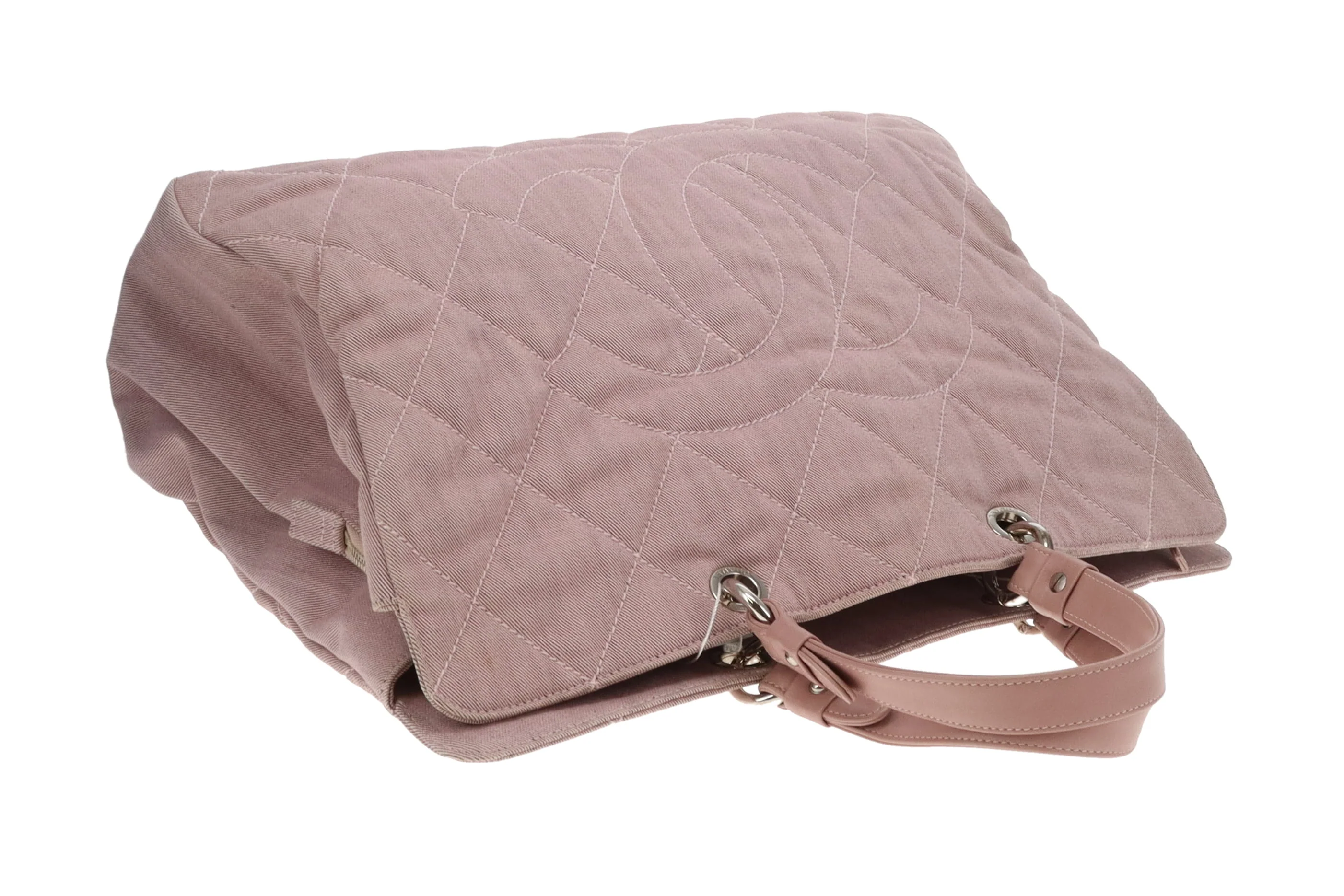 Chanel Tote Large Quilted Denim Pink 2008/09 - Image 9