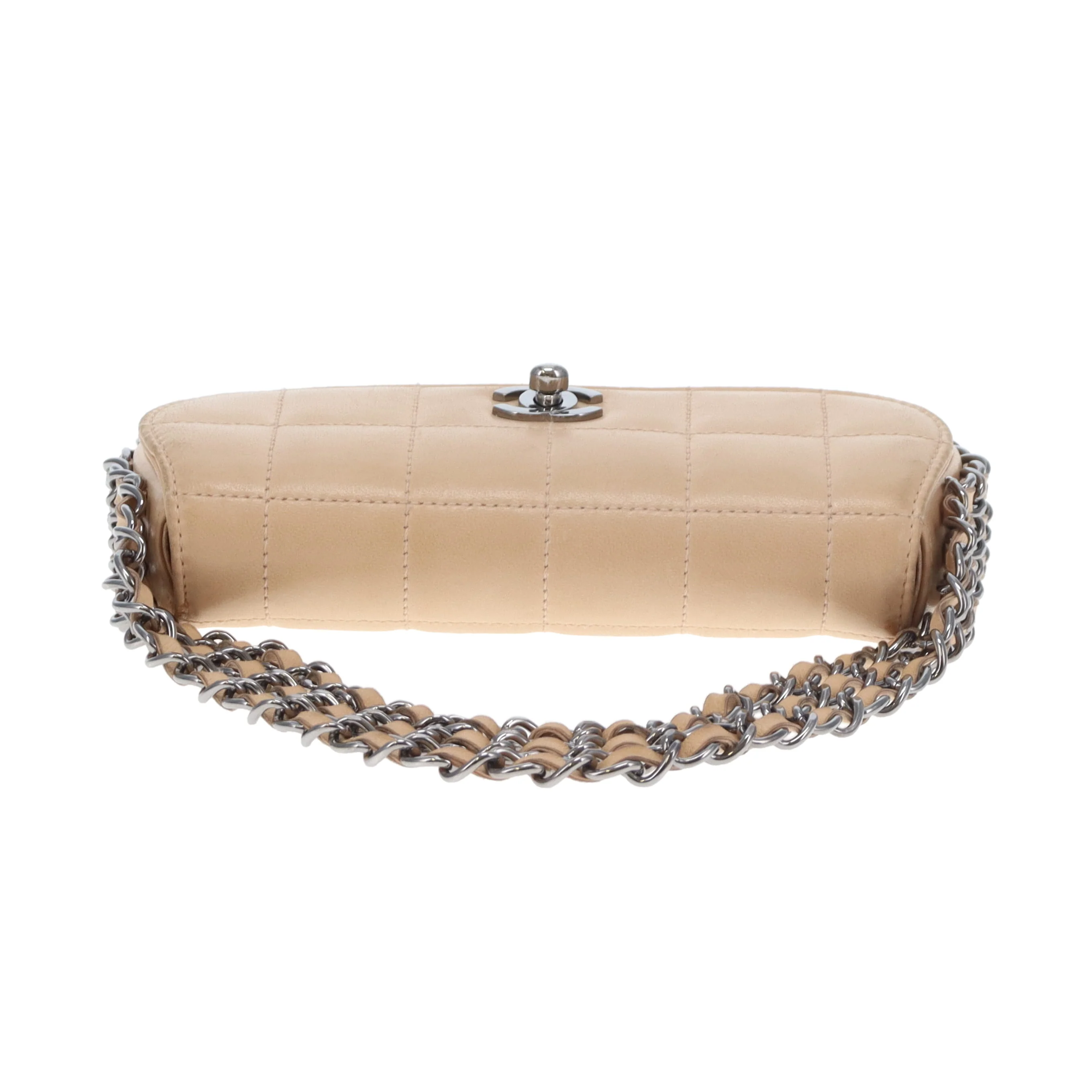 Chanel Triple Chain Choco Bar Mini Flap Beige GMHW 2004/05 - Image 11