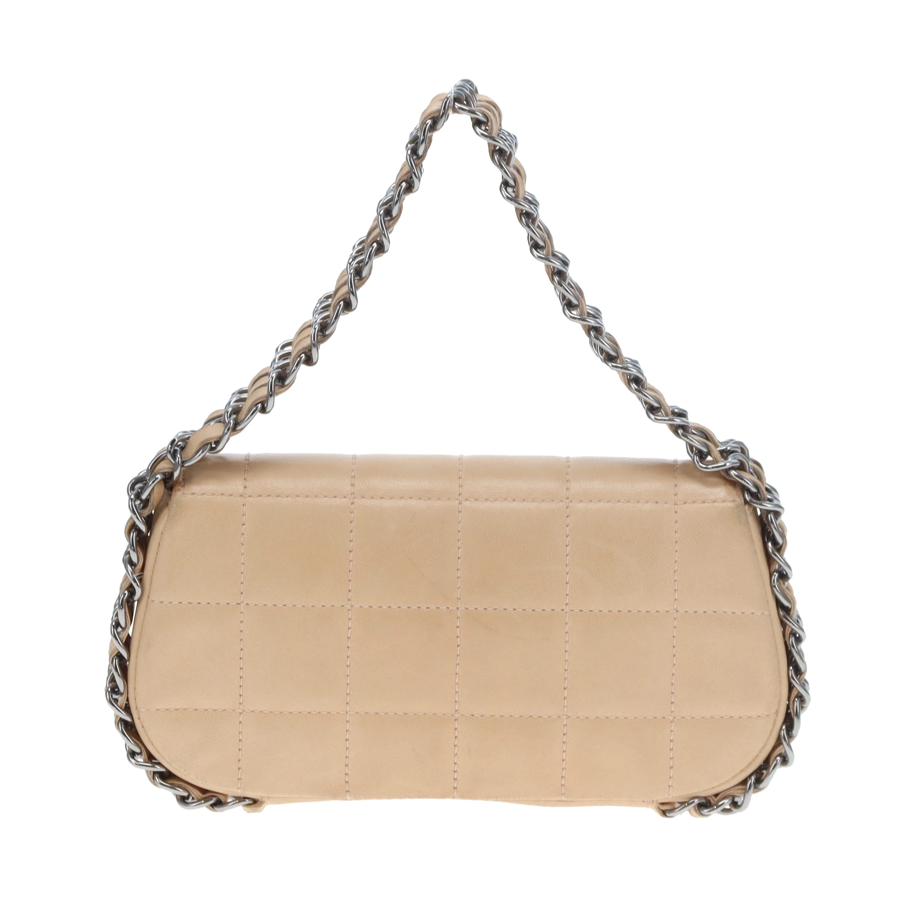 Chanel Triple Chain Choco Bar Mini Flap Beige GMHW 2004/05 - Image 5
