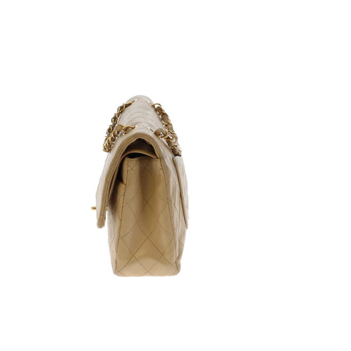 Chanel Classic Medium Double Flap Vintage Beige Lambskin GH (1991/94) - Image 10