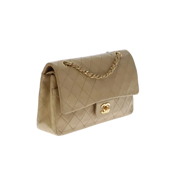 Chanel Classic Medium Double Flap Vintage Beige Lambskin GH (1991/94) - Image 6