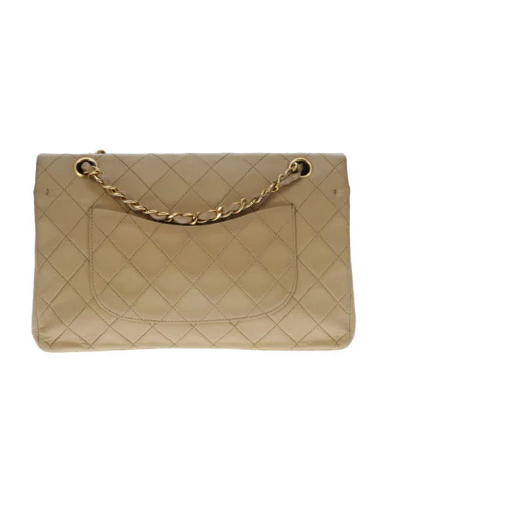 Chanel Classic Medium Double Flap Vintage Beige Lambskin GH (1991/94) - Image 9