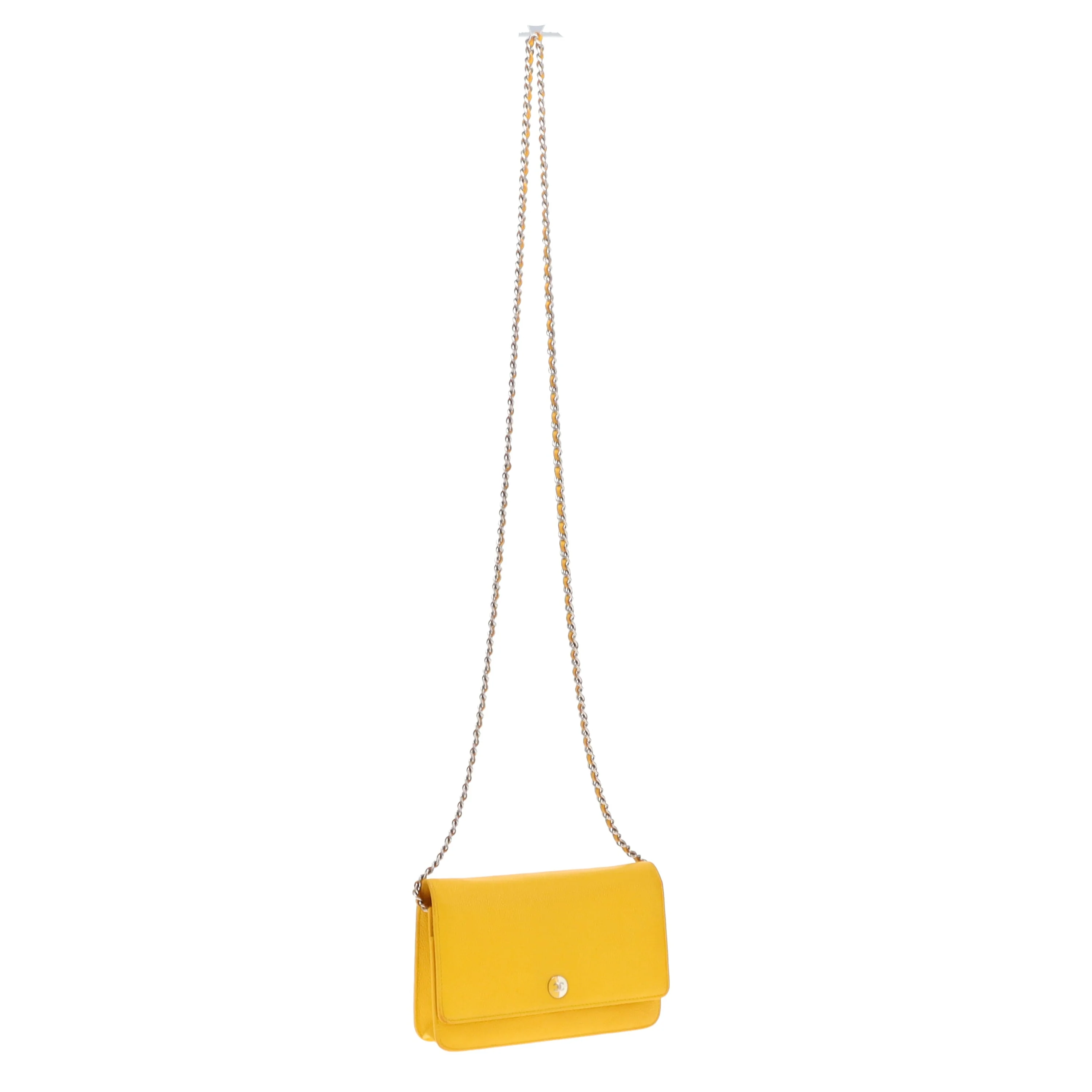 Chanel Wallet On Chain Timeless Caviar Yellow - Image 14