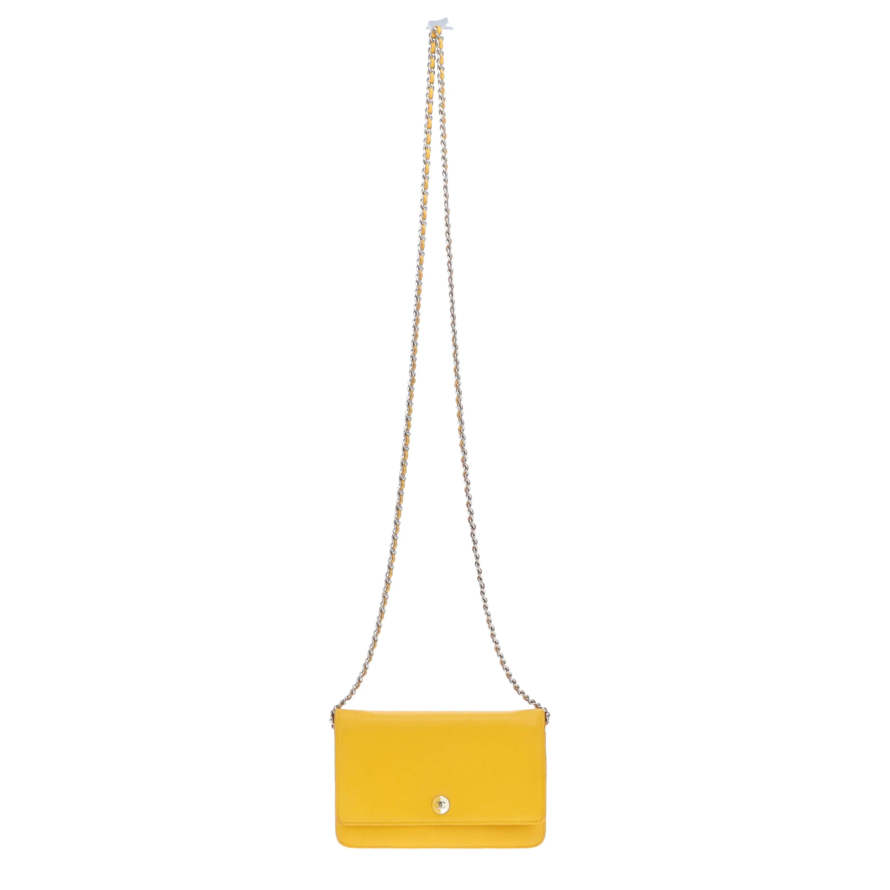 Chanel Wallet On Chain Timeless Caviar Yellow - Image 4