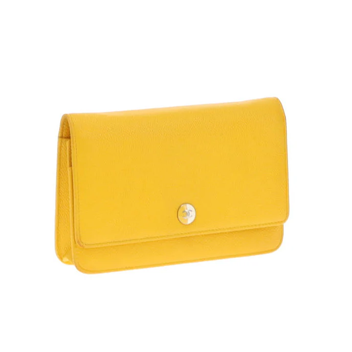 Chanel Wallet On Chain Timeless Caviar Yellow - Image 5
