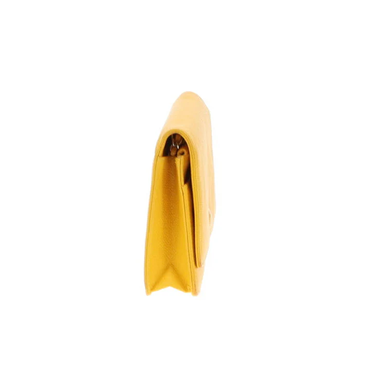 Chanel Wallet On Chain Timeless Caviar Yellow - Image 6
